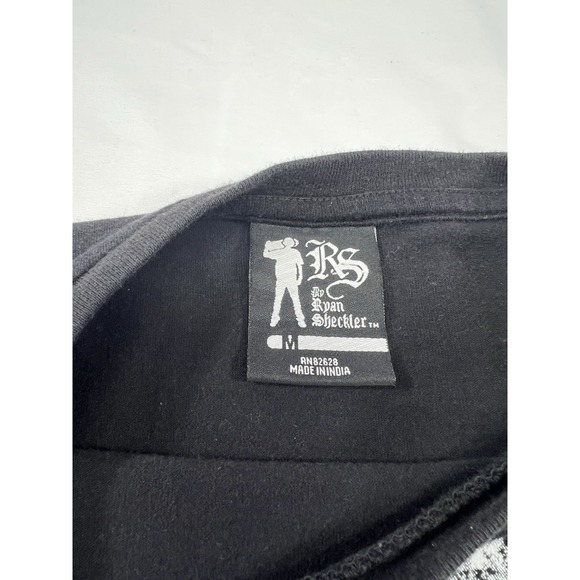 RS by Ryan Sheckler‎ Men's Graphic T-Shirt Size M Black White Grunge Skater Tee - Picture 2 of 4